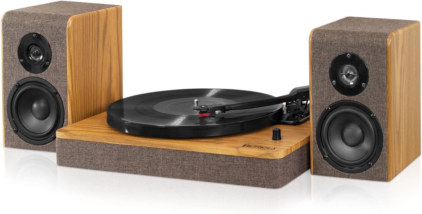 Innovative Technology Turntable Oak and Burlap (VM-130-OAK)