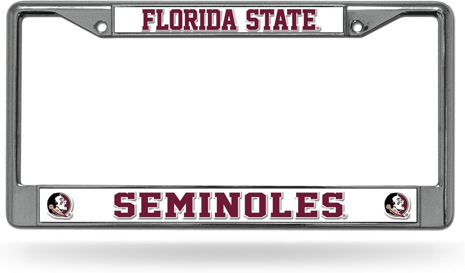 Rico NCAA Florida State Chrome Frame Sports Fan Automotive Accessories, Multicolor, One Size (FC100206)