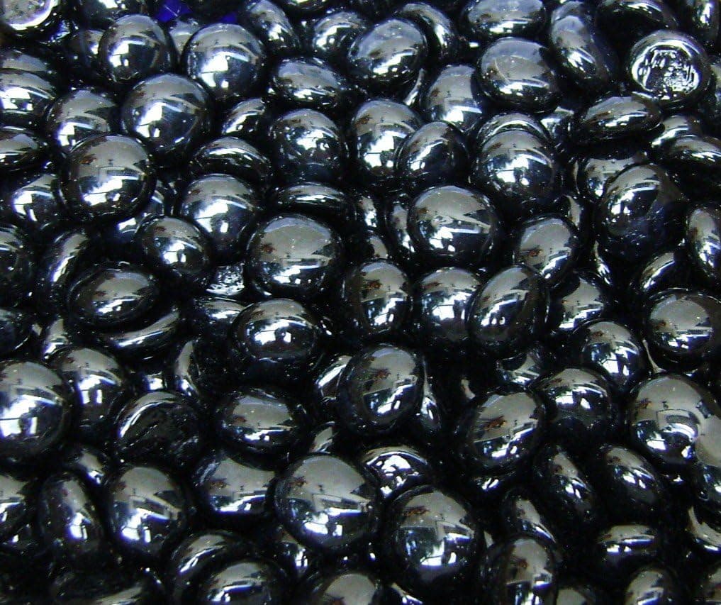 Creative Stuff Glass - 1 LB Opal Black - Glass Gems - Vase Fillers