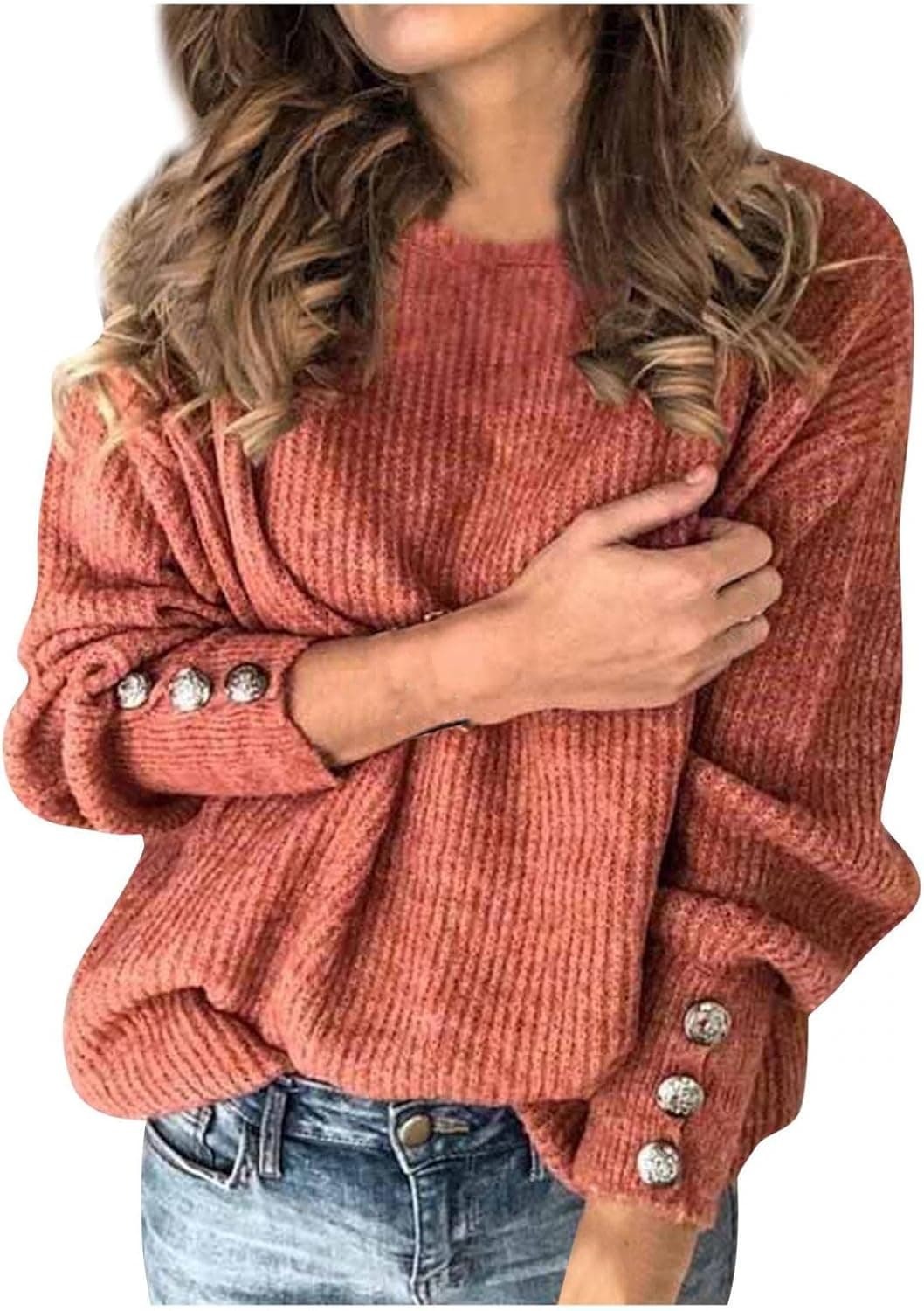 Sweaters for Women Casual Fall,Knit Cozy Loose Chunky Sweater Turtleneck ​Long Sleeve Pullover Jumper Tops