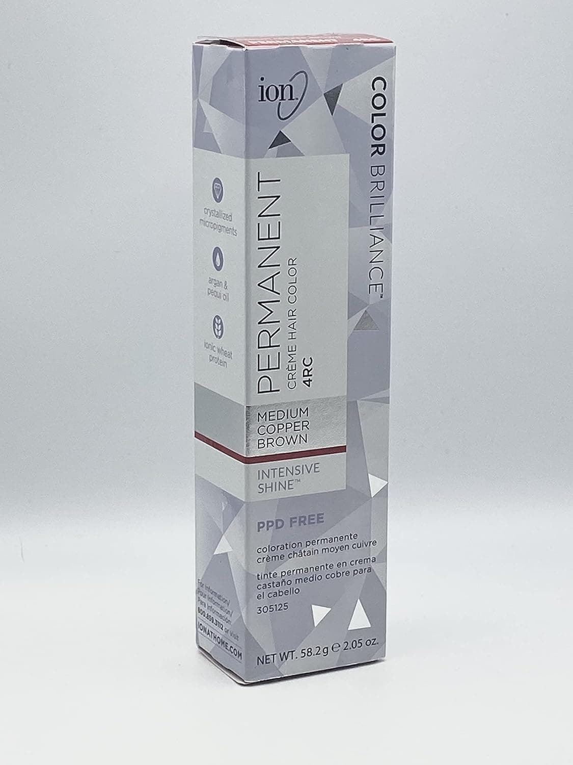 Ion 4RC Medium Copper Brown Permanent Creme Hair Color 4RC Medium Copper Brown