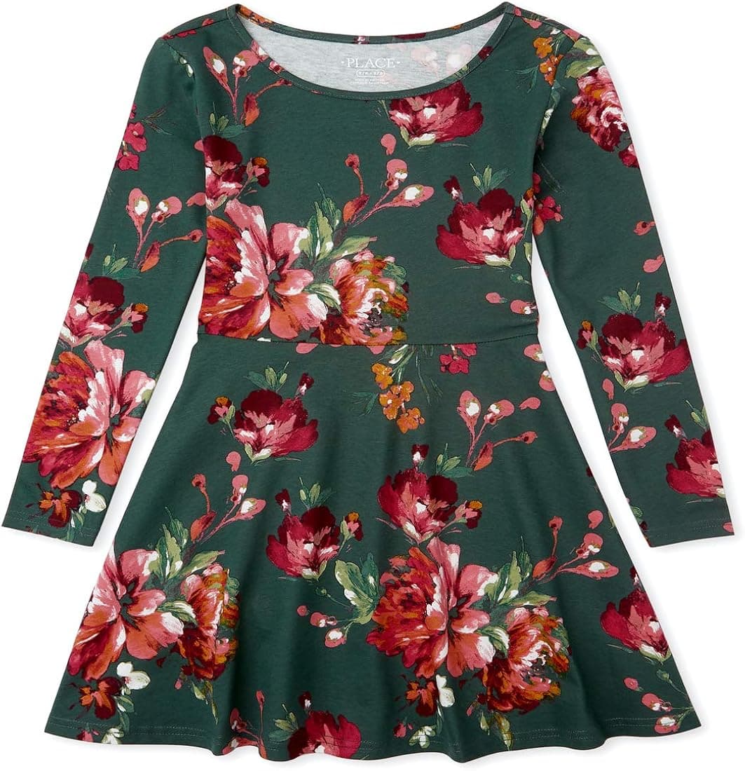 The Children's Place Girls' Floral Skater Dress