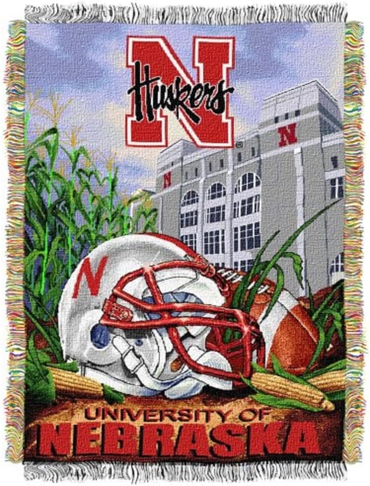 Northwest Nebraska Cornhuskers Acrylic Tapestry Decorative Throw 48x60