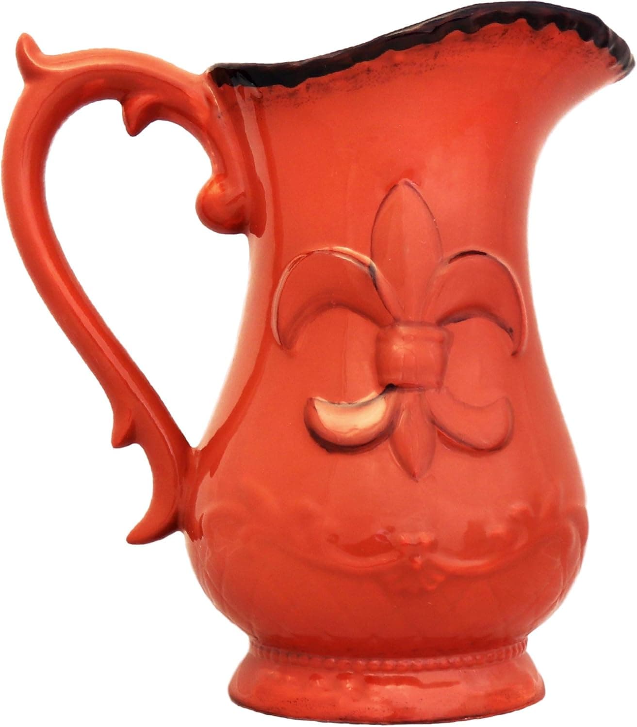 Tuscany Fleur De Lis Pitcher Color: Burnt Orange