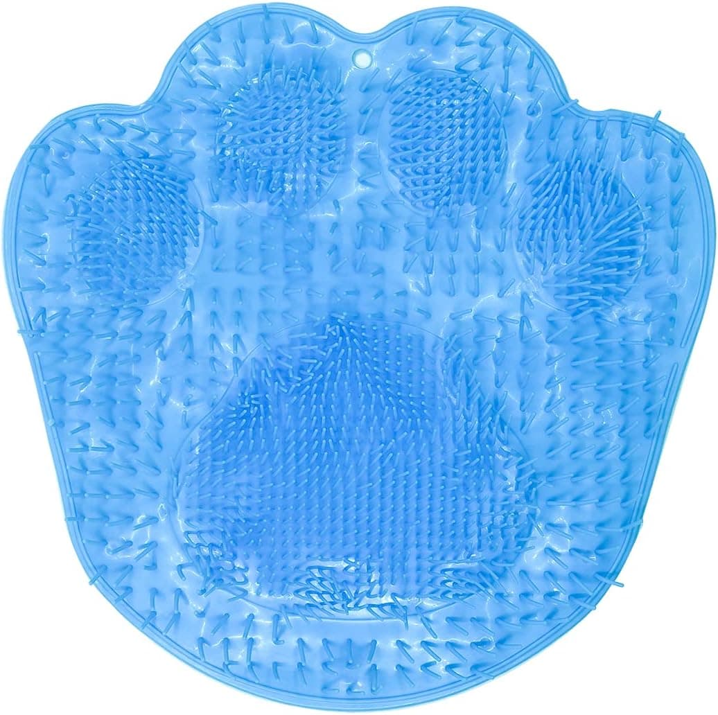 Shower Foot Massager Scrubber Mat, Foot Bath Foot Scrubber for Use in Shower with Non-Slip Suction Cups, Silicone Foot Brush Washer Cleaner for Dead Skin Remover Improves Foot Circulation Green
