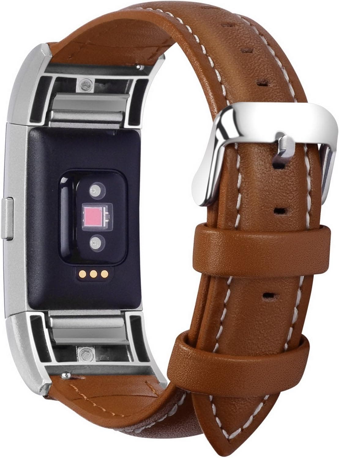 Fitbit Charge 2 Band/Fitbit Charge 2 Strap/Wristbands/Fitbit Charge 2 Replacement /Fitbit Charge 2 Accessories, Fullmosa Genuine Leather strap for Fitbit Charge 2 , Brown