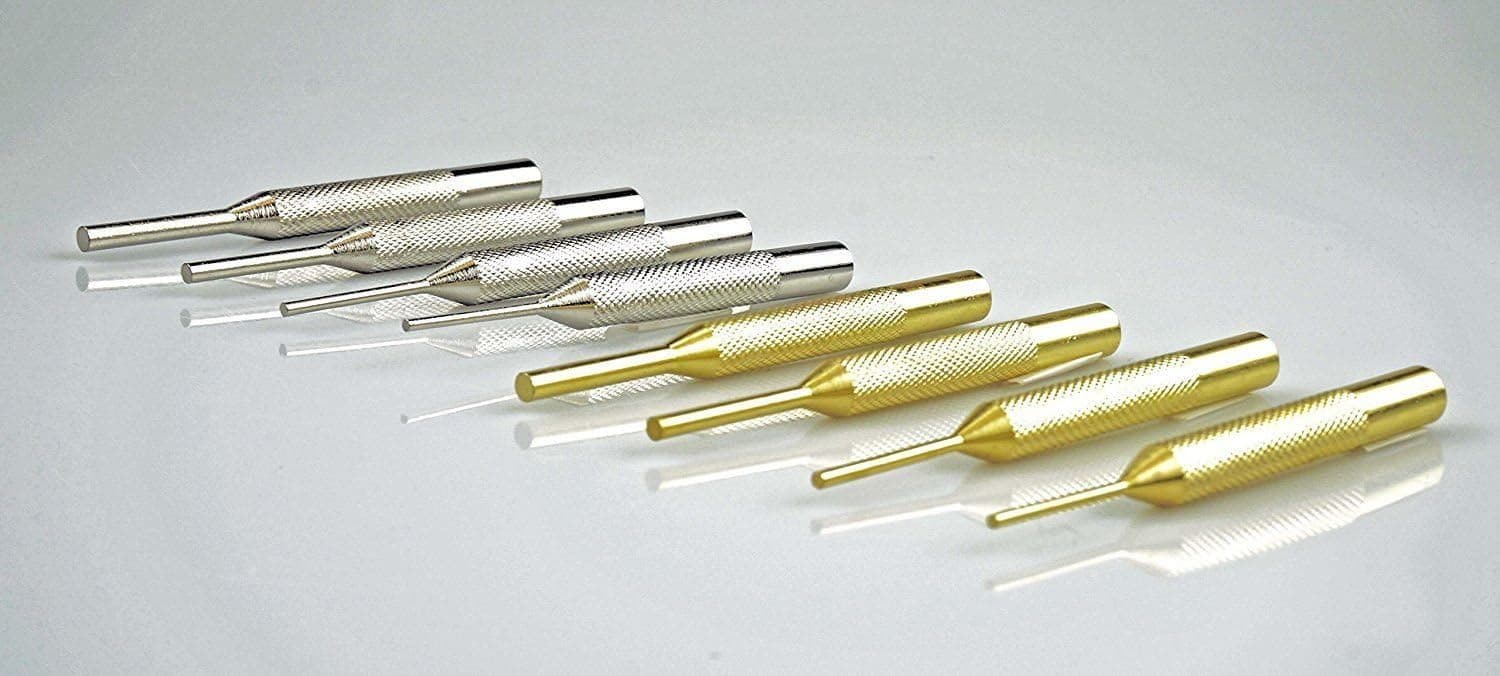 8pc Pin Punch Set 4 Brass 4 Chrome Gunsmiths Drift Pin Punch Set By Azaleahome