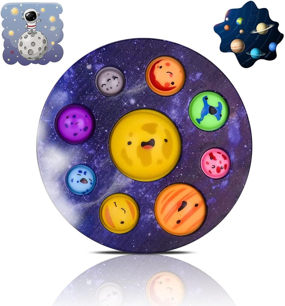 Shxiuminy Solar System, Simple Planet Oversize Fidget Toys Space Astronomy Educational Toys for Party Favors Birthday Gift