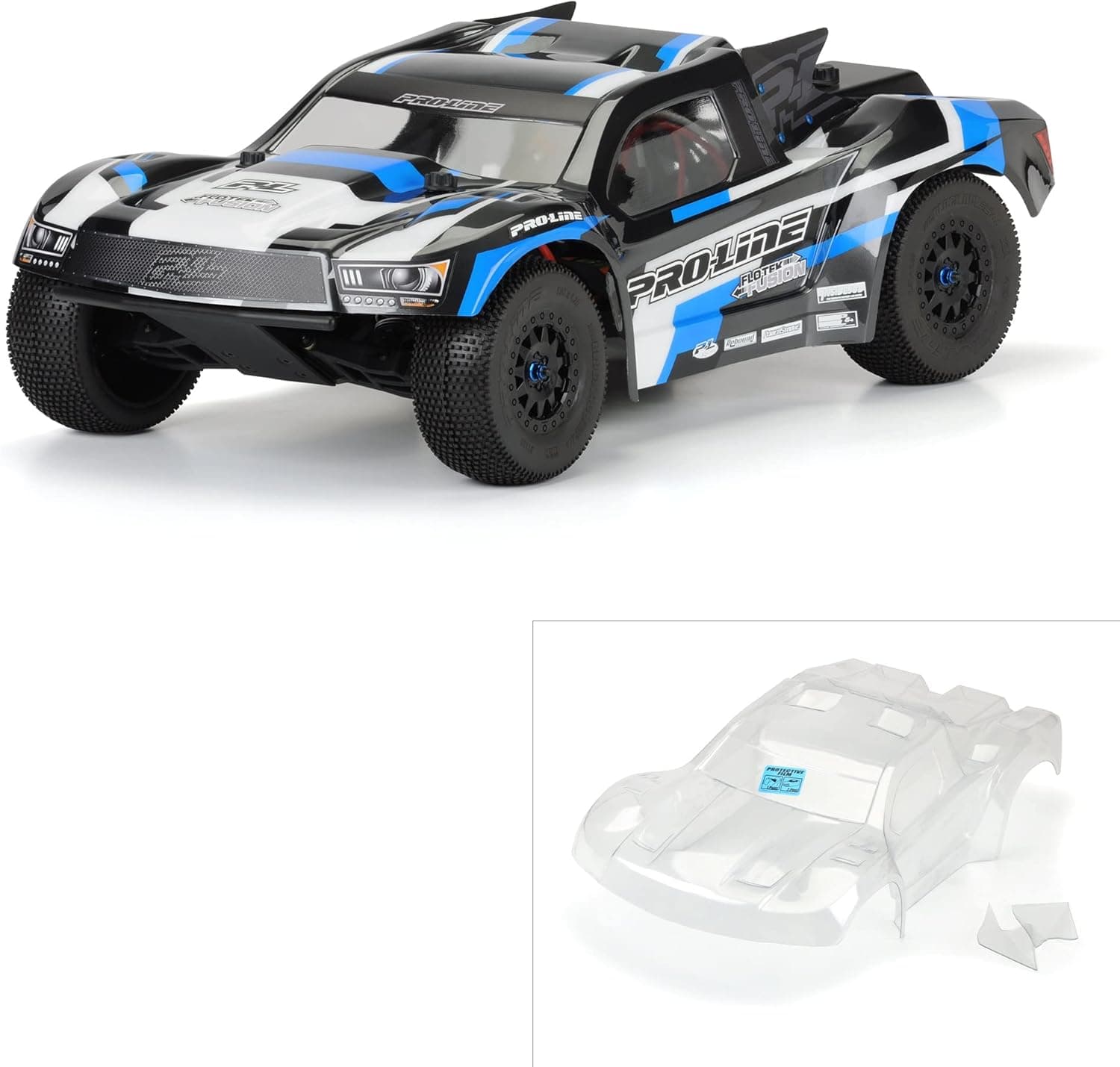 Pro-line Racing 1/10 Pre-Cut Flo-Tek Fusion Clear Body Short Course PRO345817 Car/Truck Bodies Wings & Decals
