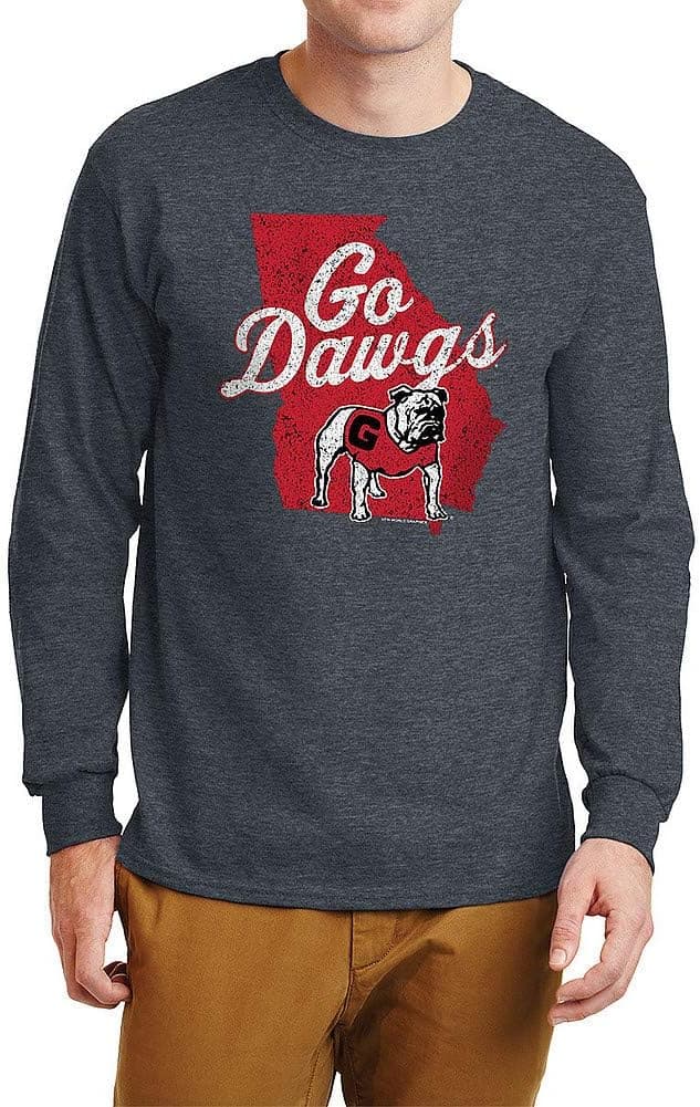 Elite Fan Shop NCAA Men's Long Sleeve T Shirt Charcoal Vintage Icon
