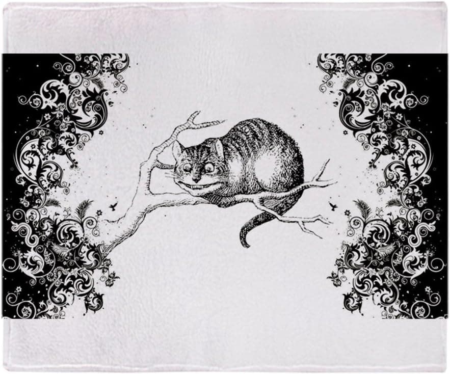 CafePress Cheshire Cat Swirls Throw Blanket Super Soft Fleece Plush Throw Blanket, 60"x50"