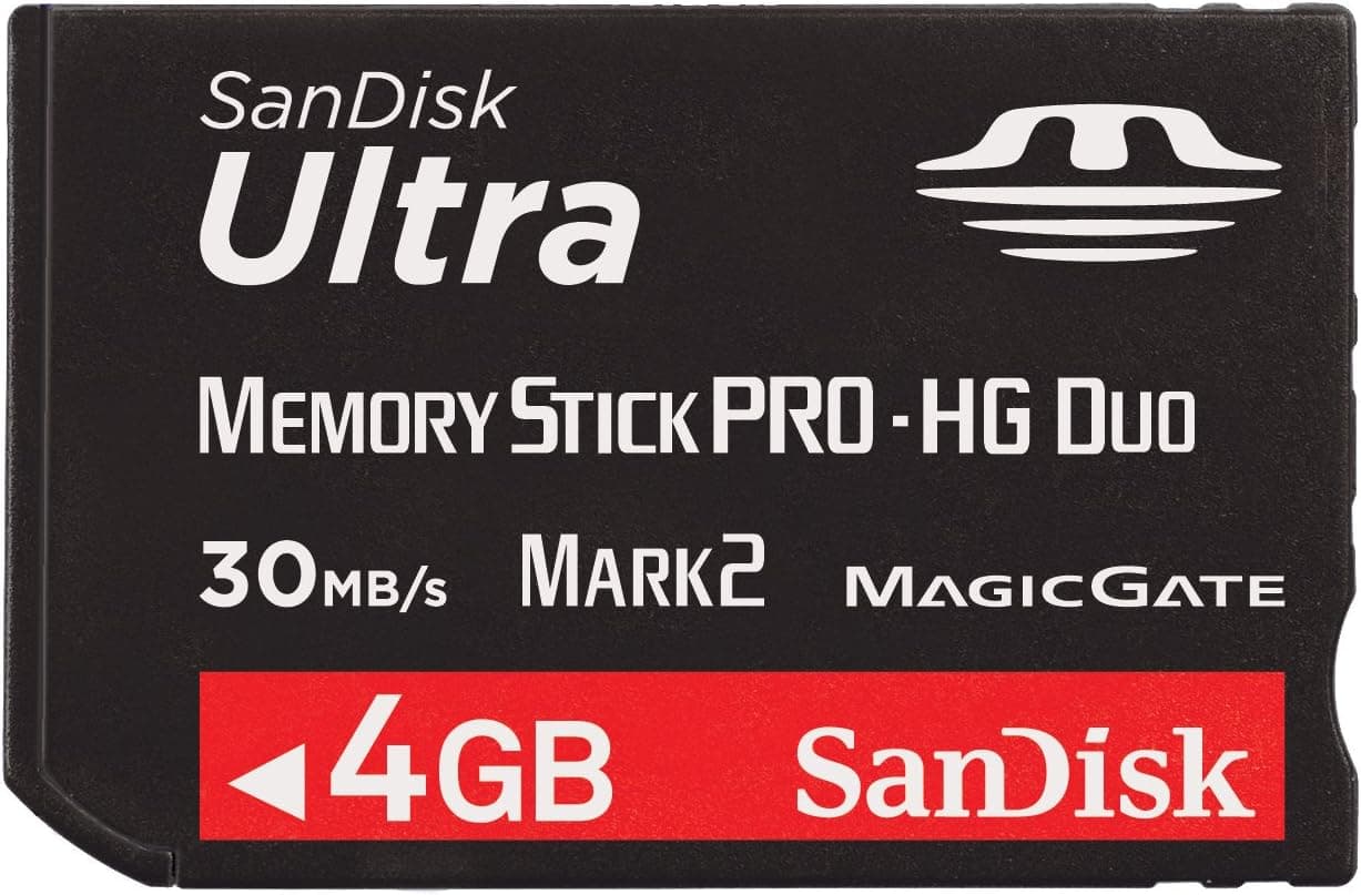 SanDisk Flash 4 GB Memory Stick PRO-HG Duo Flash Memory Card SDMSPDH-004G-U46, Black