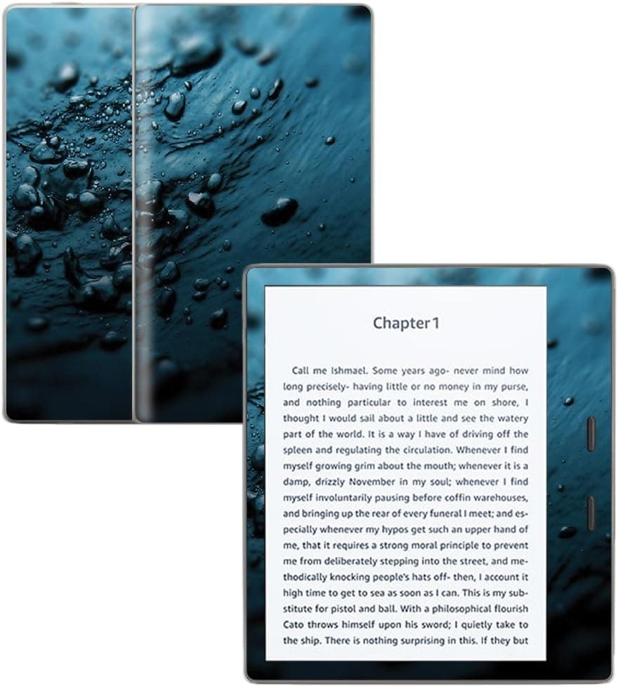 MightySkins Skin Compatible with Amazon Kindle Oasis 7" (9th Gen) - Blue Storm | Protective, Durable, and Unique Vinyl Decal wrap Cover | Easy to Apply, Remove, and Change Styles | Made in The USA