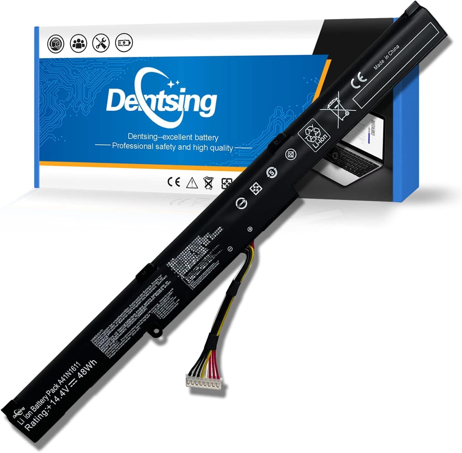 Dentsing A41N1611 (14.4V 48Wh) Compatible Laptop Battery with ROG GL553 GL553VW GL553VD GL553VE GL753V FX53VD FZ53V Series A41LK5H A41LP4Q OB110-00470000