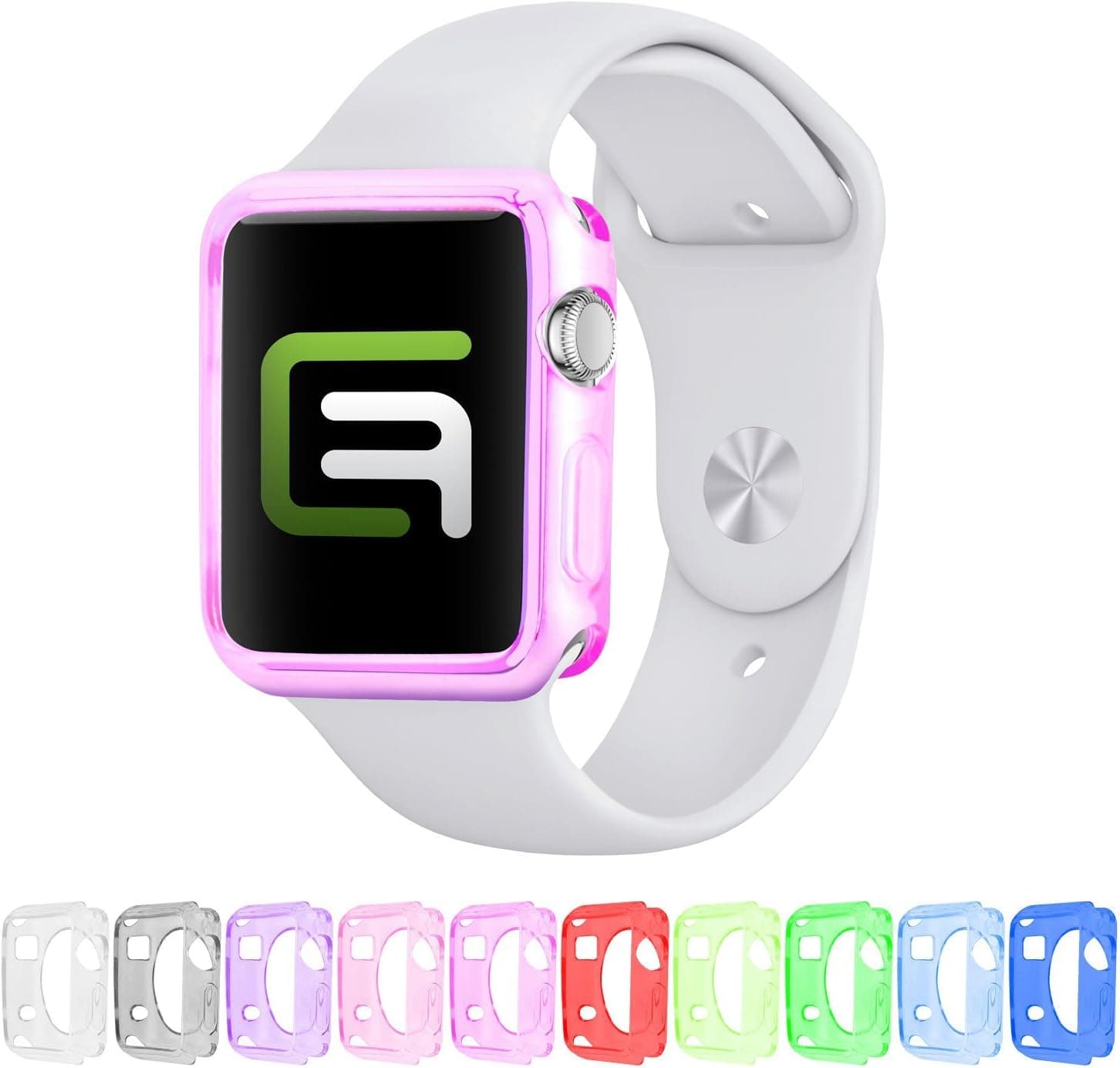 Eco-Fused Case Bundle Compatible with 42mm Apple Watch/Watch Sport/Watch Edition/Including 10 Flexible TPU Cover Cases - Only for Apple Watch Series 1