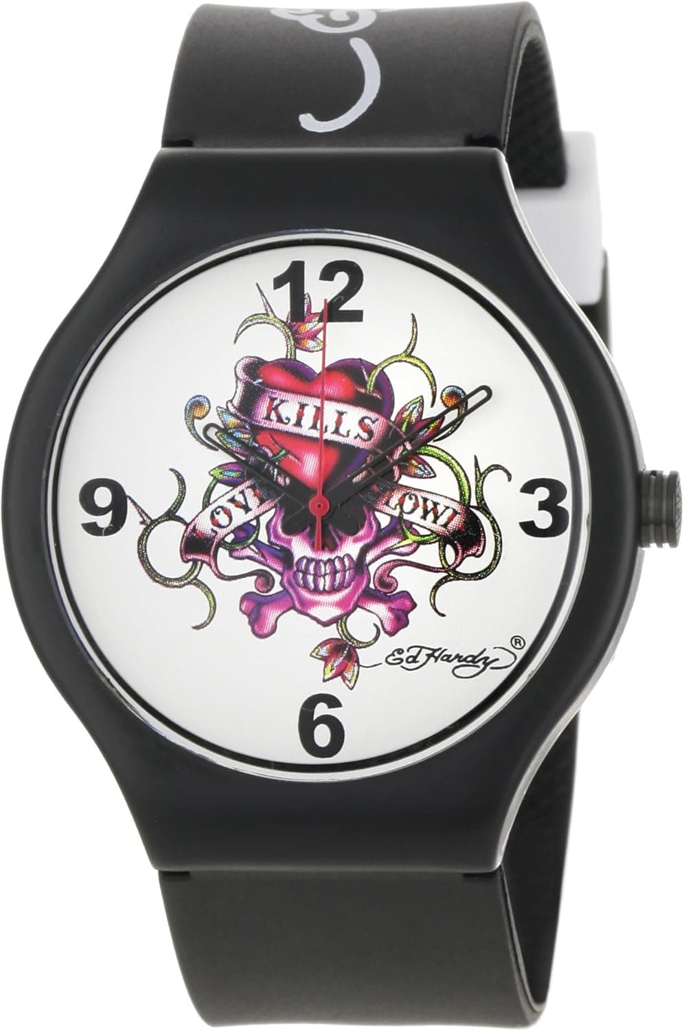 Ed Hardy Men's SM-BK Spectrum Black Watch