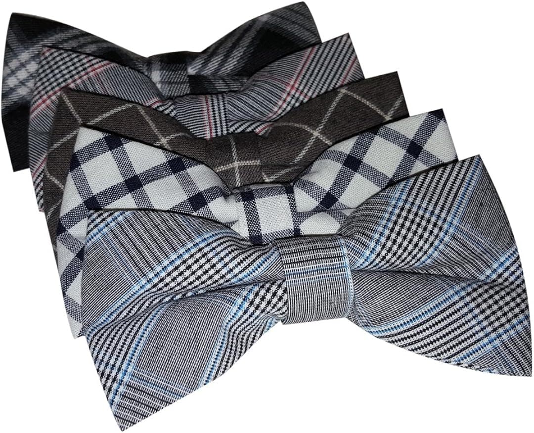 Ravenhill Premium Mens Pre-tied Assorted Pattern Adjustable Neck Tie Bowties 5-pack