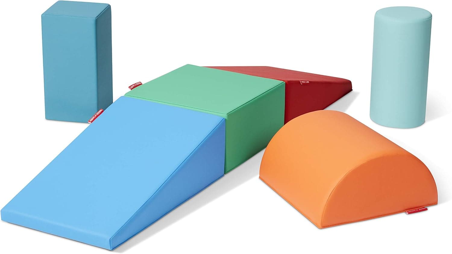 Radio Flyer Tumble Town Foam Blocks - Candy, Kids Indoor Climbers & Play Structure (Six Piece), Big Foam Climbing Blocks for Toddlers Ages 9 Months - 3 Years