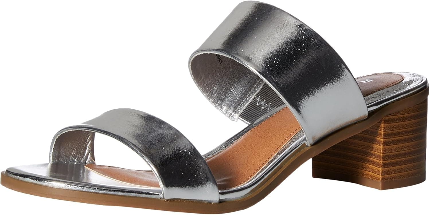 Rampage Womens Hatty Double Strap Block Heled Sandal