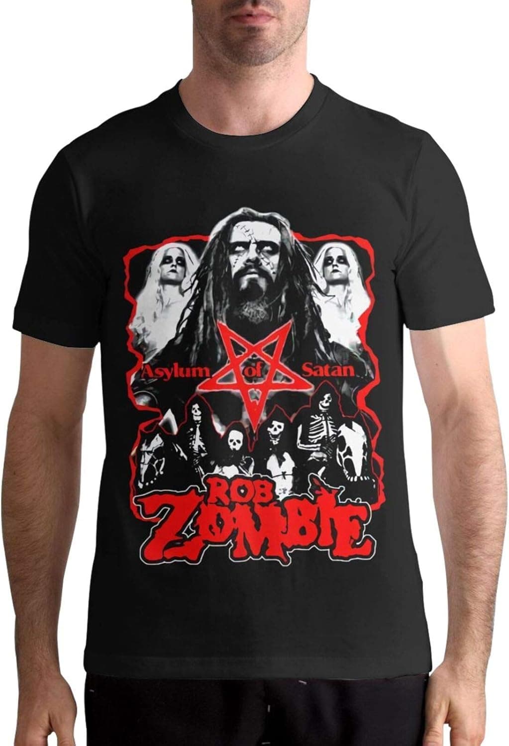 LloydRValdivia Rob Zombie T Shirts Men's Tops Short Sleeved Round Neck Cotton Shirt
