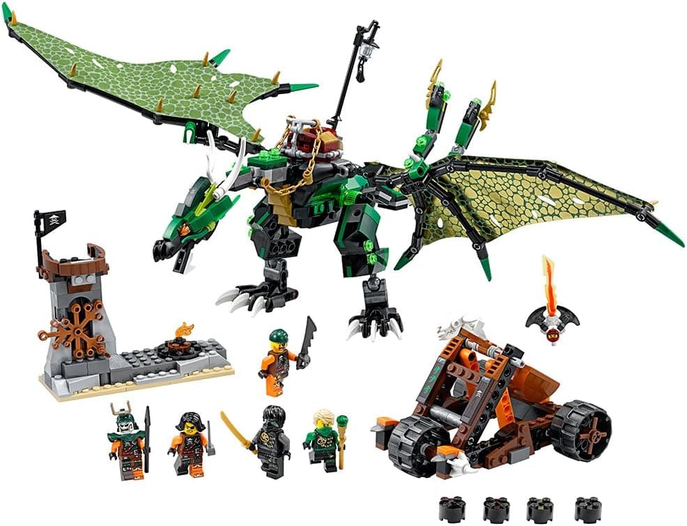 Lego Ninjago 70593 The Green NRG Dragon Building Kit, (567-Pieces)