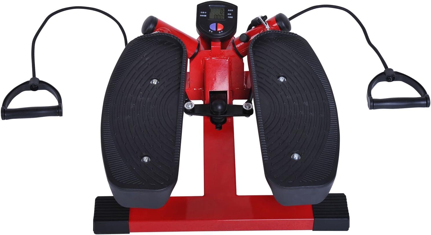 Soozier Aerobic Mini Twist Stepper w/Resistance Bands - Red