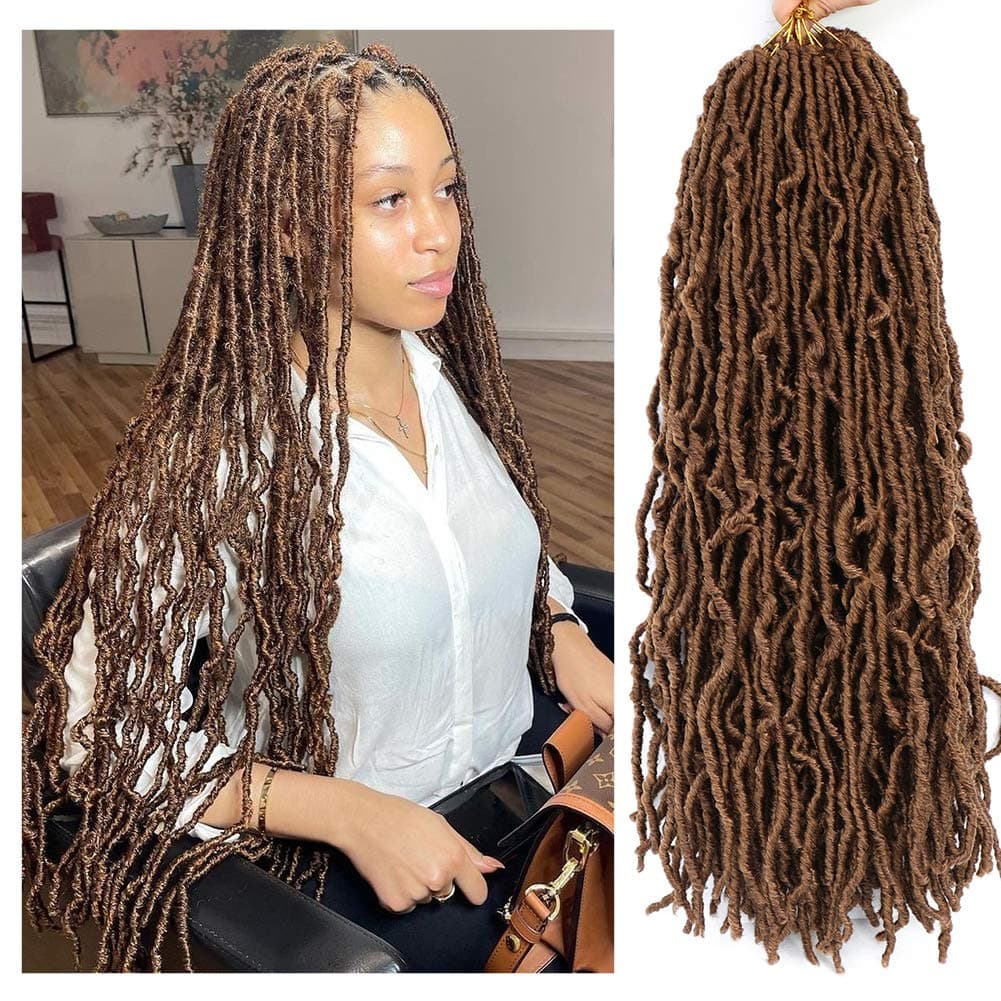 New Soft Locs Crochet Hair,Faux Locs Crochet Braids, for Butterfly Style (24 Inch,2 Packs, 30#)