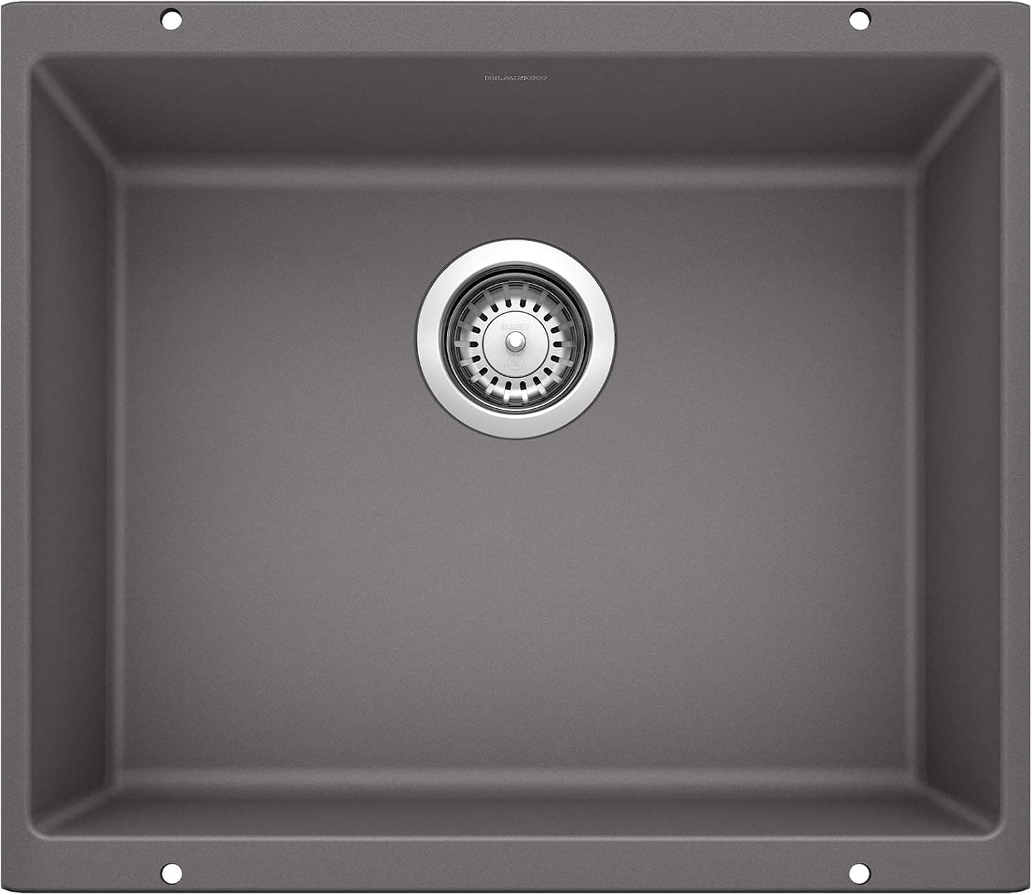 BLANCO 519049 Precis Single Bowl Silgranit 21" Kitchen Sink, 7.50 x 18.11 x 20.87 inches, Cinder