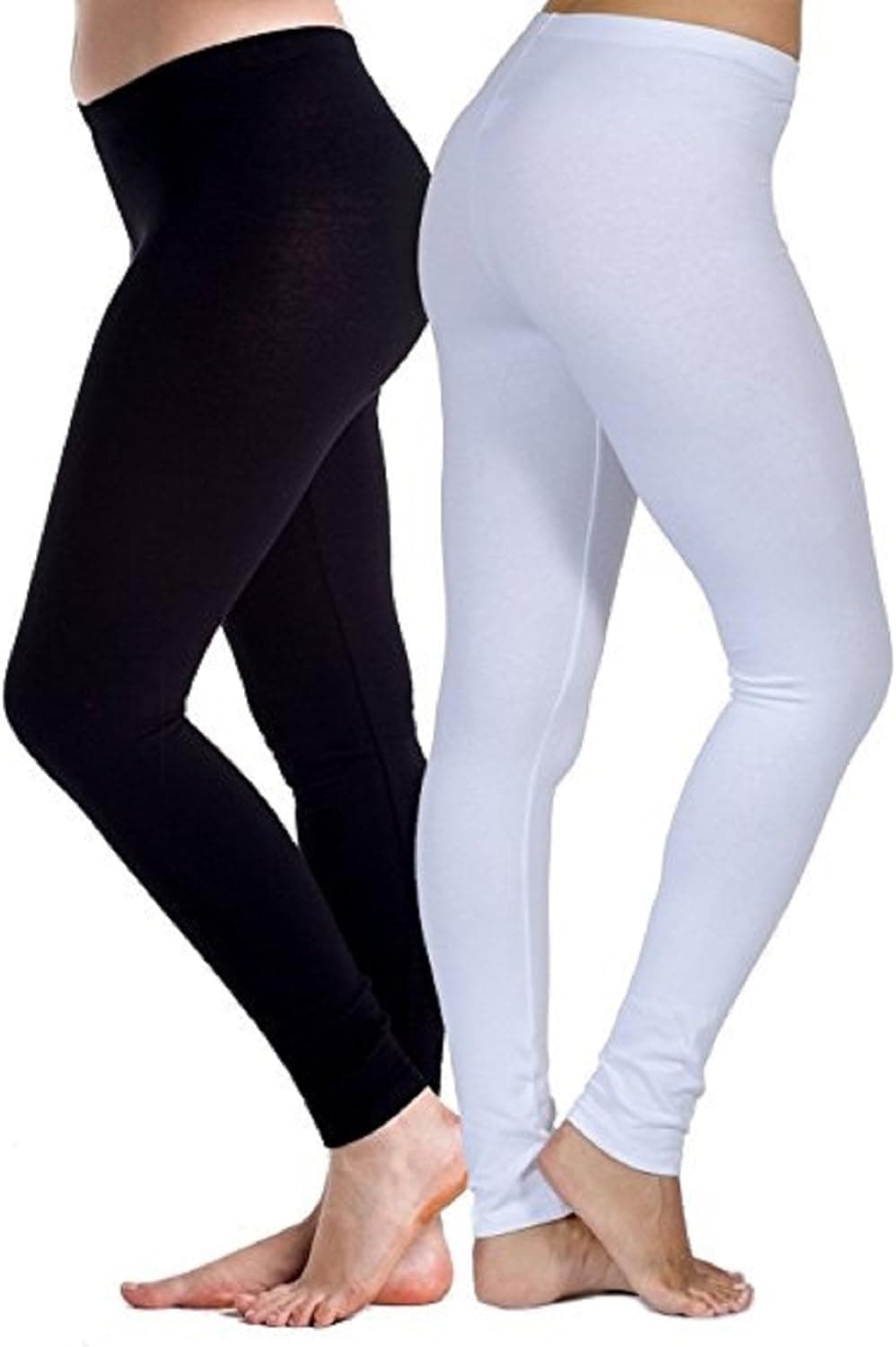 Cheryl Creations Women's Cotton Lycra Comfortable & Stretch Day/Night Jersey Leggings Made in USA