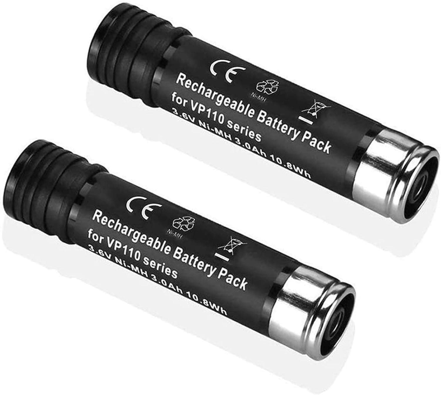 2Packs 3.6 Volt 3000mAh Ni-MH Replacement Battery Compatible with Black and Decker 3.6V Battery