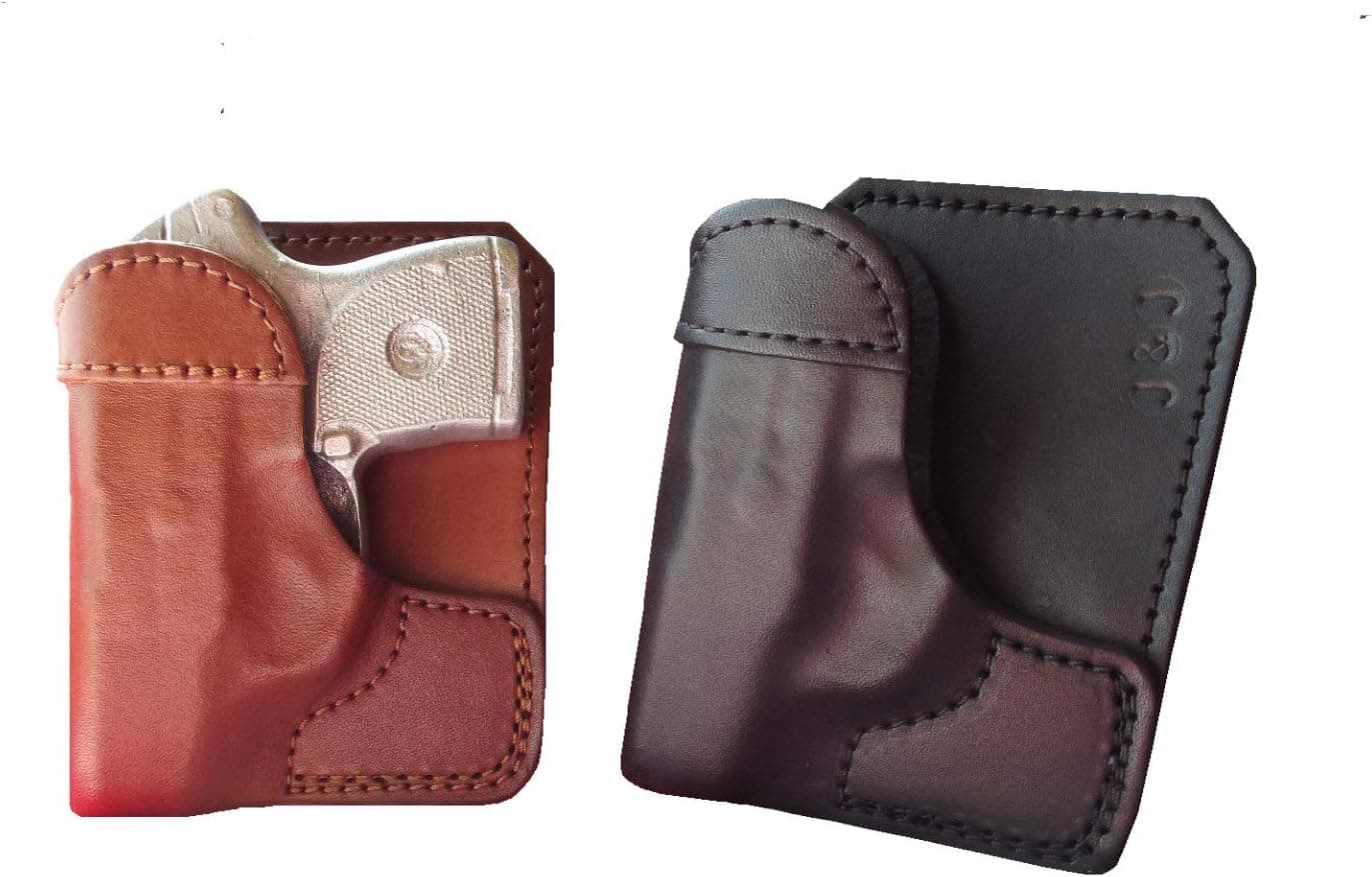 J&J Custom Fit Remington RM380 Formed Wallet Style Premium Leather Back/Cargo Pocket Holster