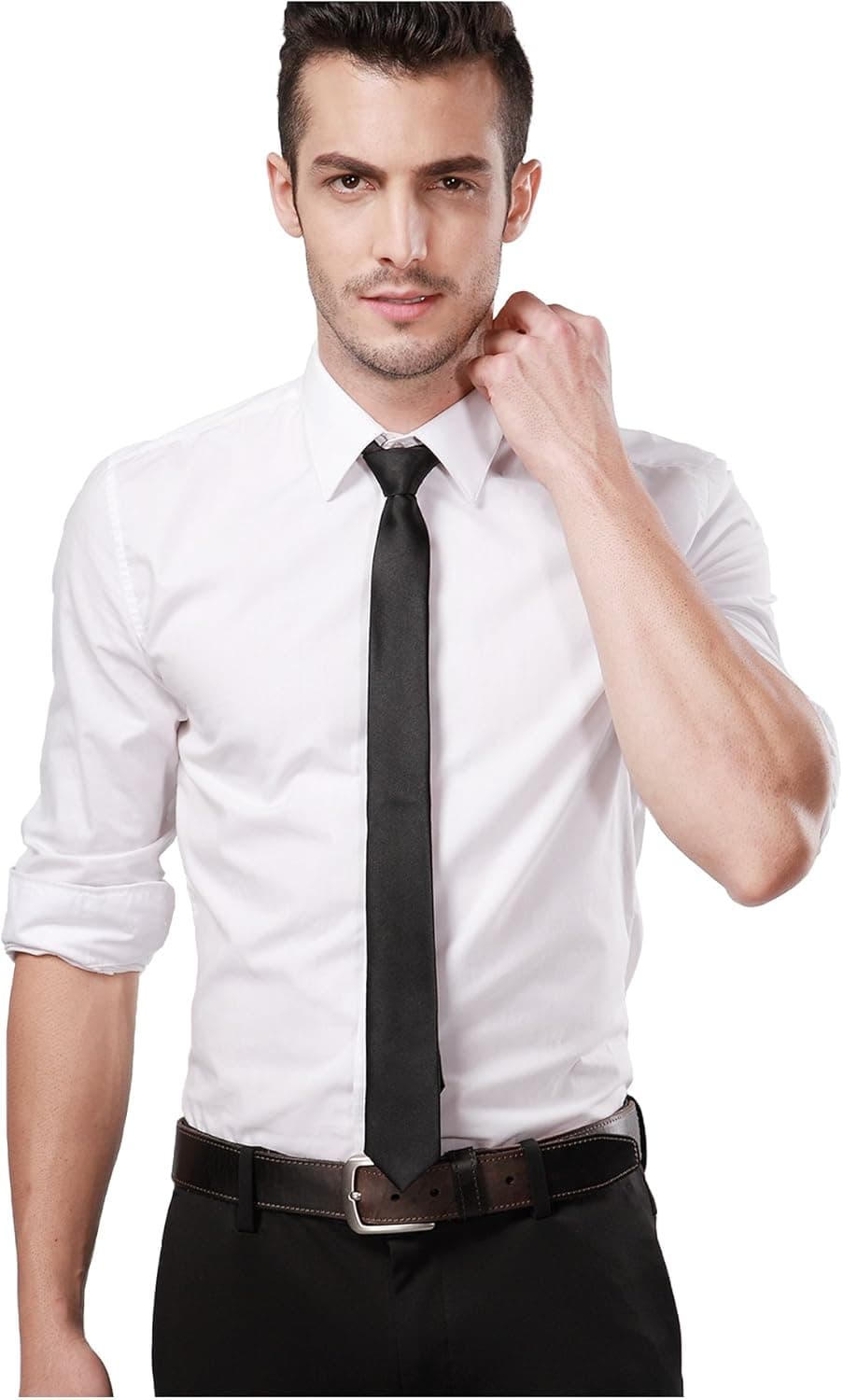 Landisun Skinny Tie Solid Tie Satin Tie Slim Tie Exclusive Necktie Regular Tie