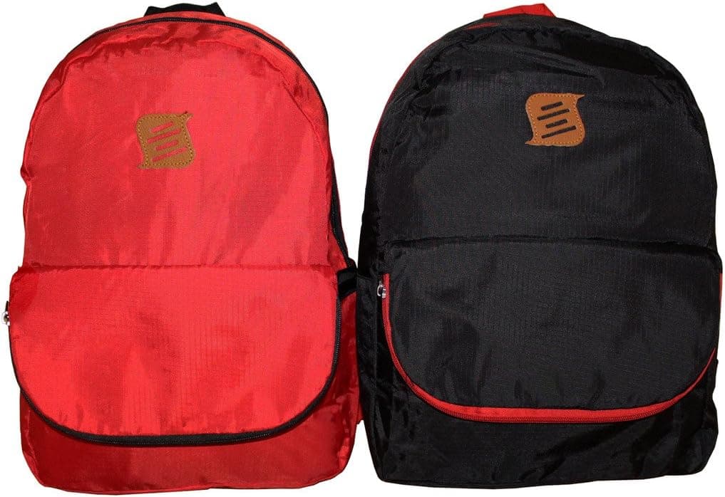KurtzyTM 2-Pack 25L Ultra Lightweight Packable Folding Backpack Daypack Rucksack Set