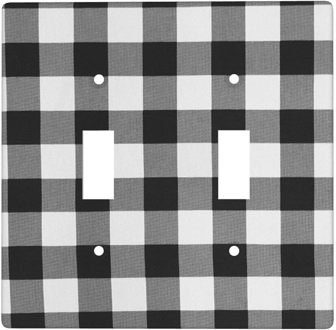 Toggle Light Switch Cover Buffalo Plaid Double Switch Plate Covers Dual Switch Faceplate Decorator Plate