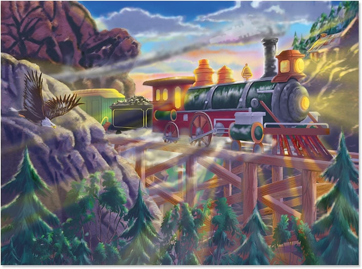 Melissa & Doug Eagle Canyon Railway Jigsaw Puzzle, 200-Piece