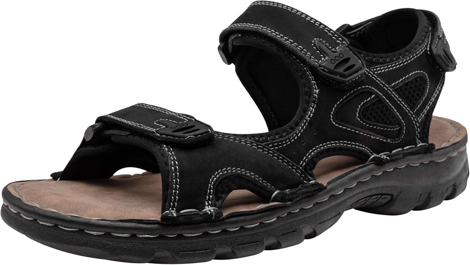 Jousen Men's Sandals Leather Open Toe Beach Sandal Outdoor Summer Sport Sandals