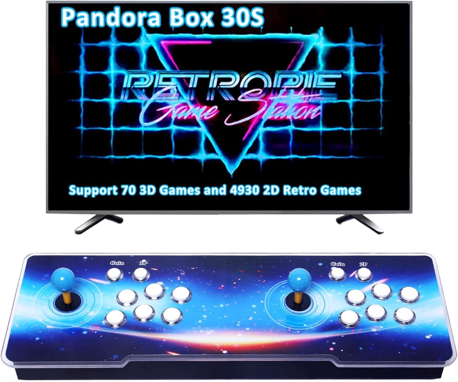 SupYaque 5000 Games in 1 Pandora Box Arcade Console - 3D Games, 1-4 Players - Favorite List, Save/Search/Hide/Pause Game, HDMI VGA to Connect for TV- Powerful Hardware for Arcade Gaming