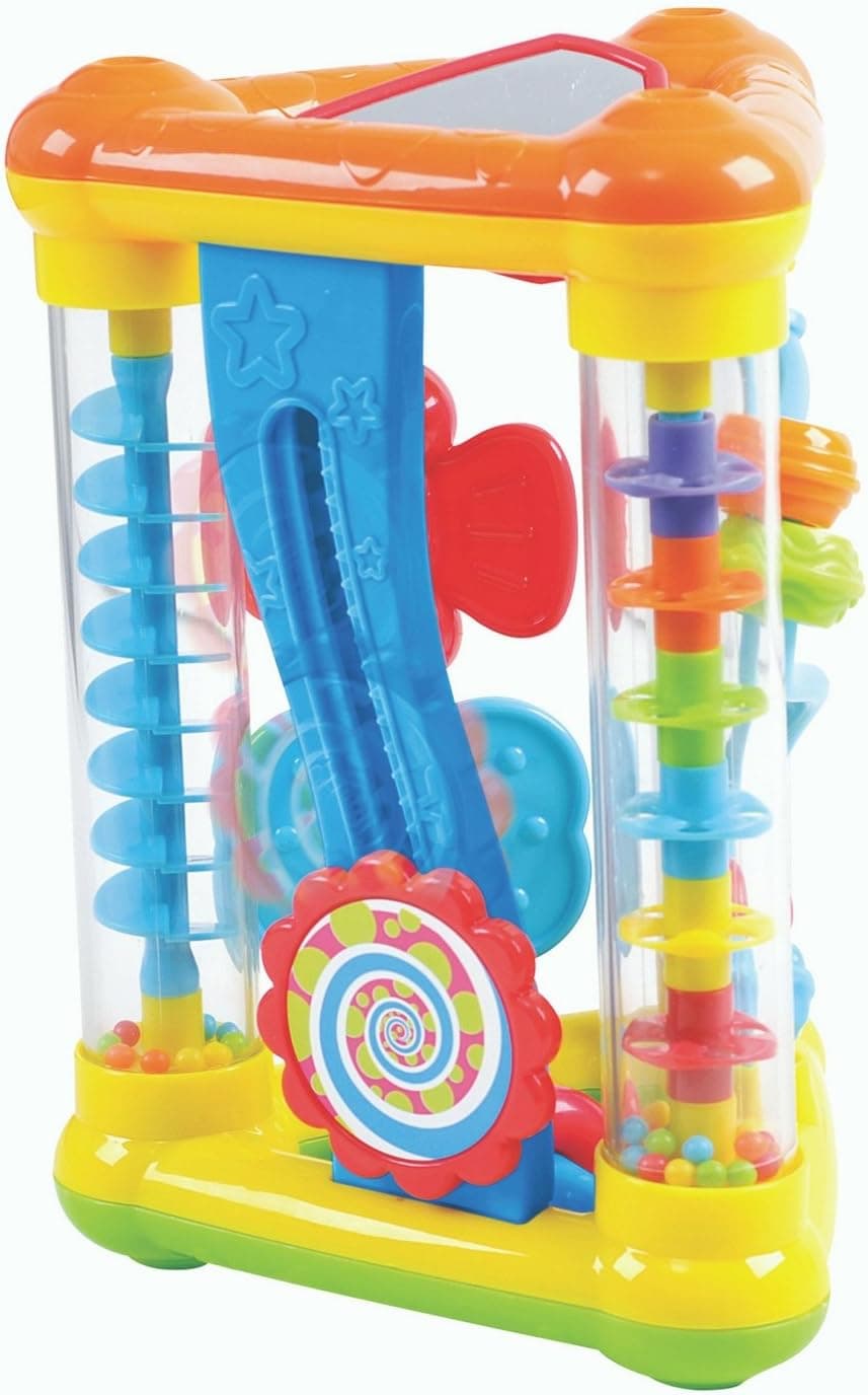 KidSource Learning Triangle - Baby Activity Toy - 5 Sides of Sensory Play Promote Early Development and Fine Motor Skills for Infants Ages 6 Months Old and Up