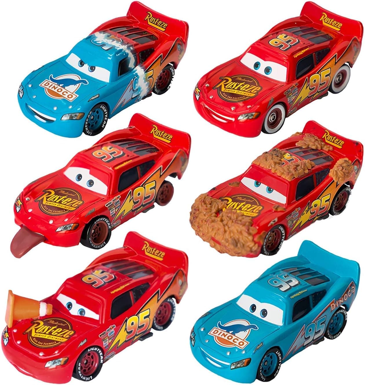 Disney/Pixar Cars Lightning McQueen Diecast Memorable Moments Collection (6 Pack)