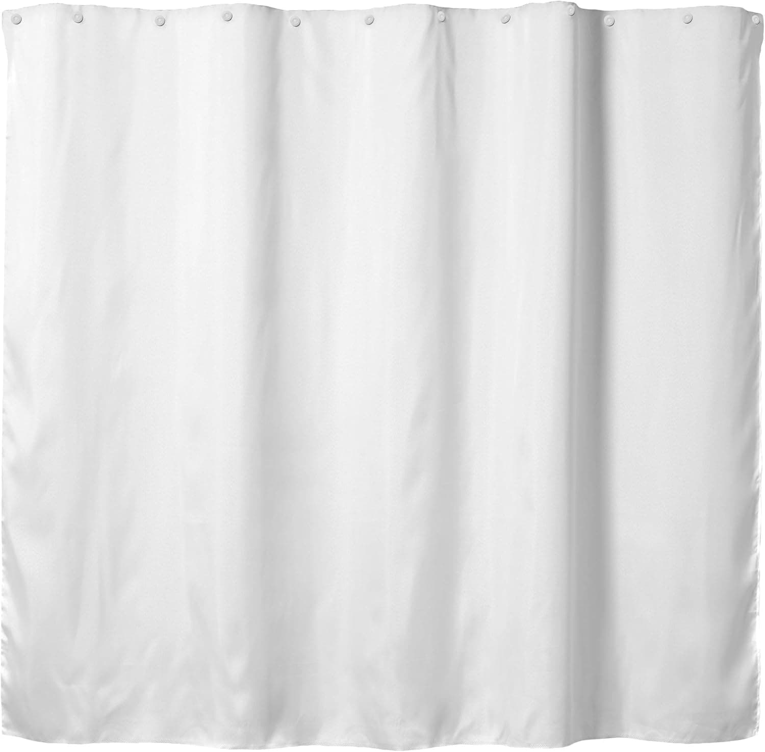 Hookless Fabric Snap-In Shower Curtain Liner, 70 x 54, White