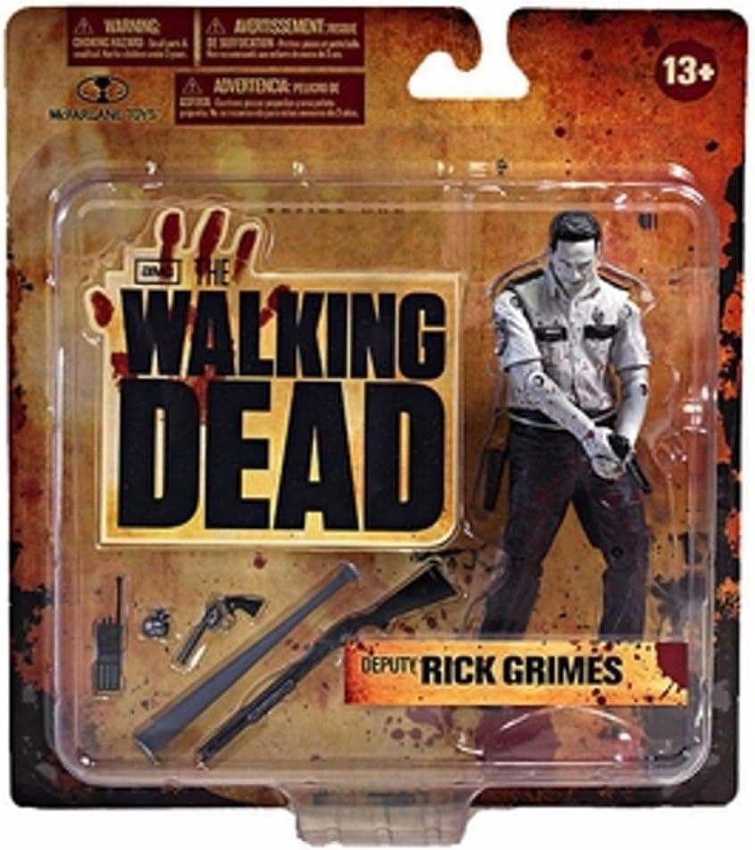 McFarlane Toys The Walking Dead TV Series 1 Exclusive Action Figure Deputy Rick Grimes Bloody Black White