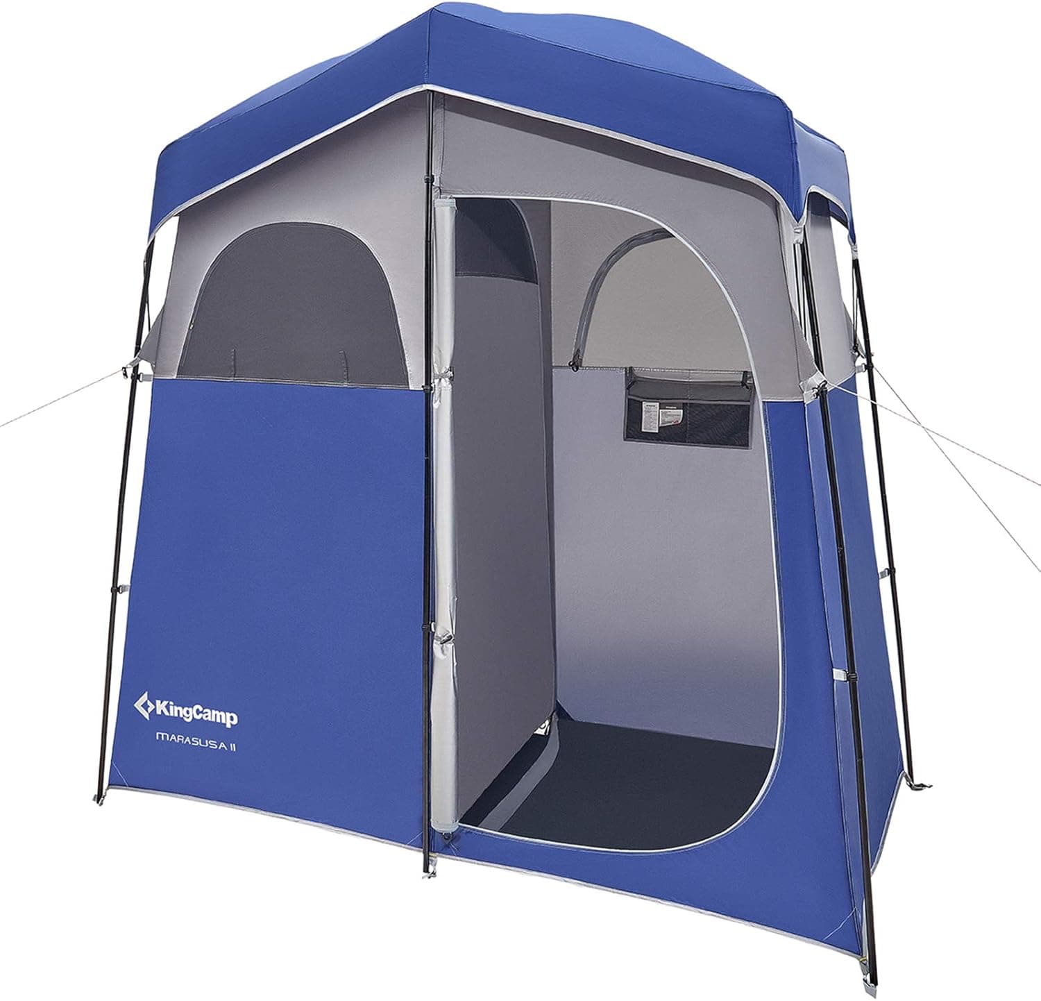 KingCamp Oversized Camping Shower Tent, Portable Privacy Shelter with Floor, 1 or 2 Room Options, for Outdoor Showers, Changing, Dressing, and Toilets