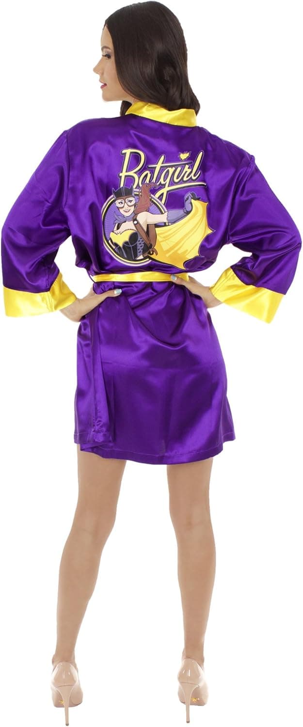 DC Comics Batgirl Bombshell Satin Robe for women (Large/X-Large)