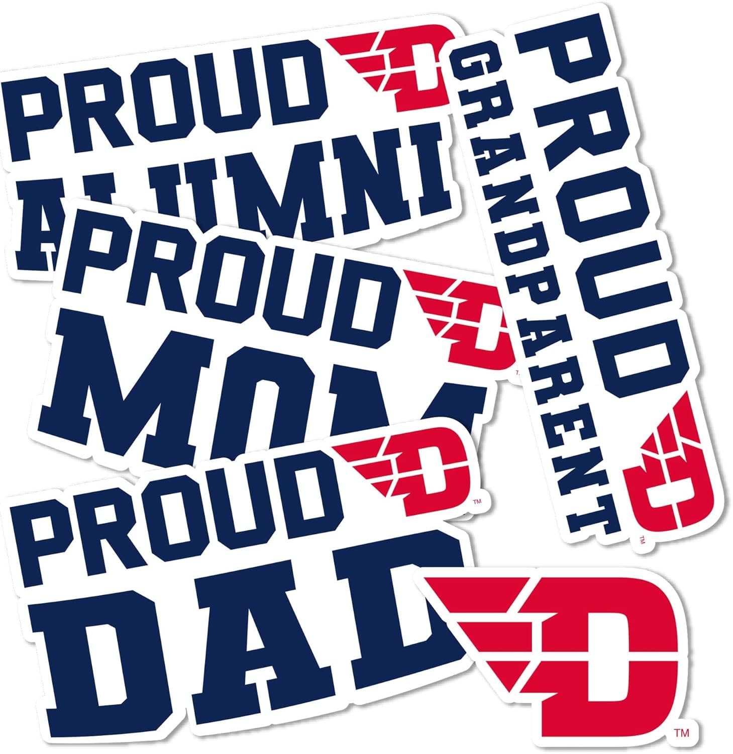 University of Dayton Flyers UD Sticker Vinyl Decal Laptop Water Bottle Car Scrapbook (Family Full Sheet)