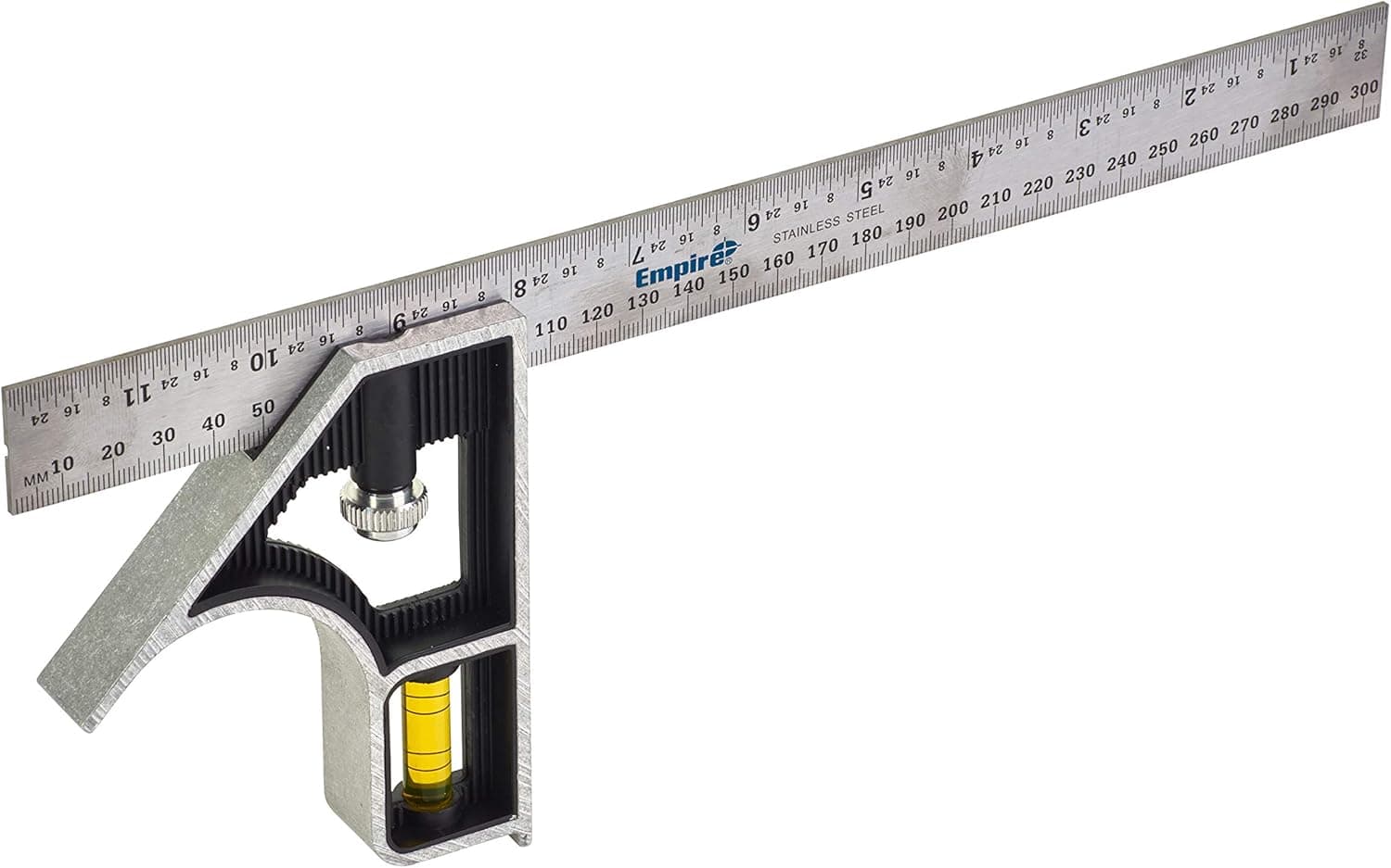 Empire Level 240IM 12-Inch Combination Square, Stainless Steel Blade With-Inch and Metric Graduations