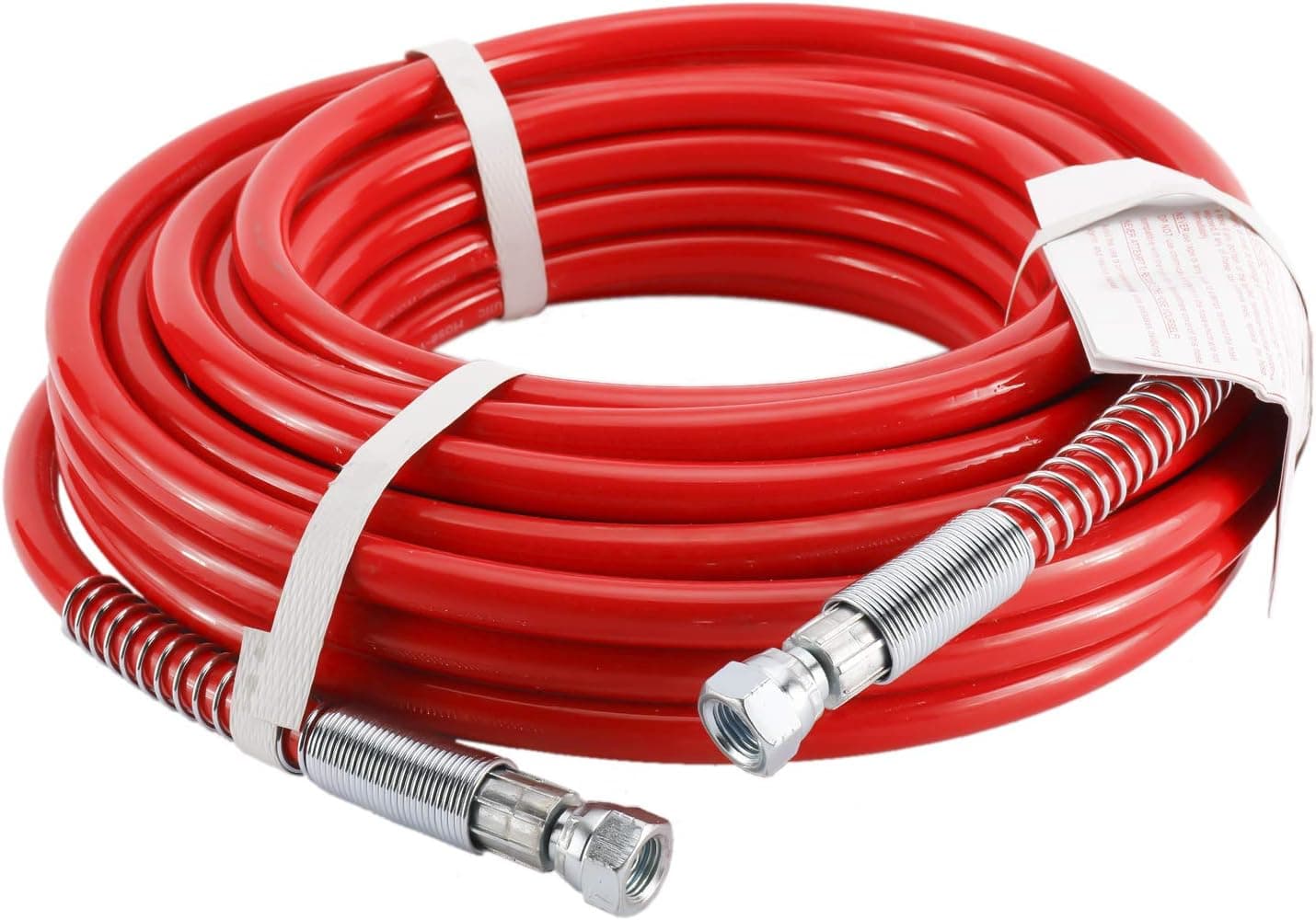 50ft x 1/4" Airless Paint Spray Hose, Red Color 15m Light Flexible Fiber Tube, High Pressure Sprayer Tube (15m)