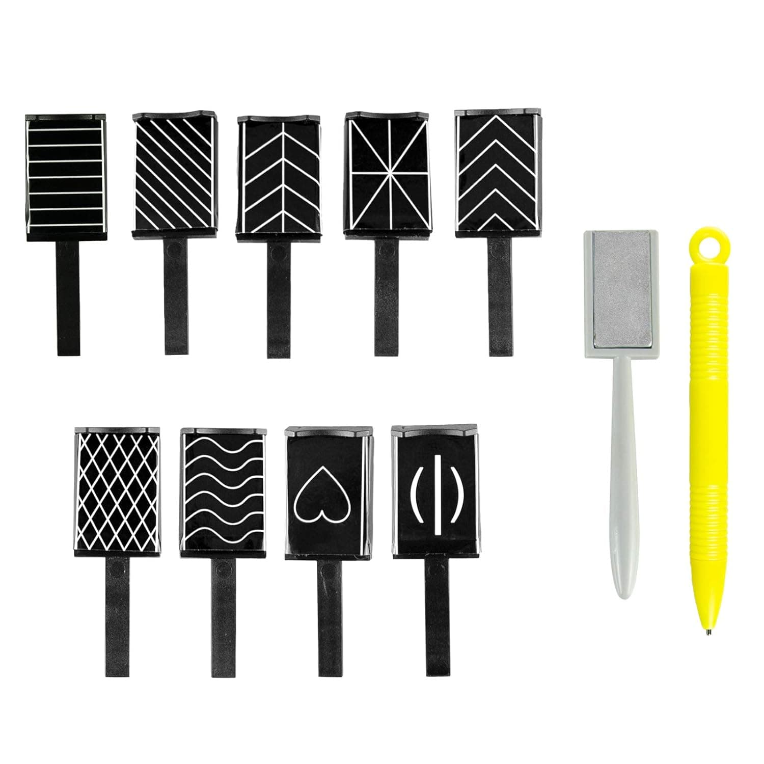 11 Piece Magnet Nail Art Polish Tool Set, Cat Eye Gel Polish 3d Gel Nails Cat Eye Plastic Tool-Suitable for DIY 3d Magnetic, Salon, Studio or Home