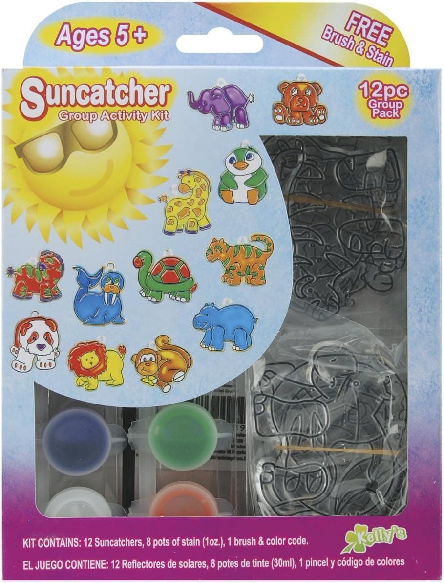 Suncatcher Group Activity Kit-Zoo 16/Pkg