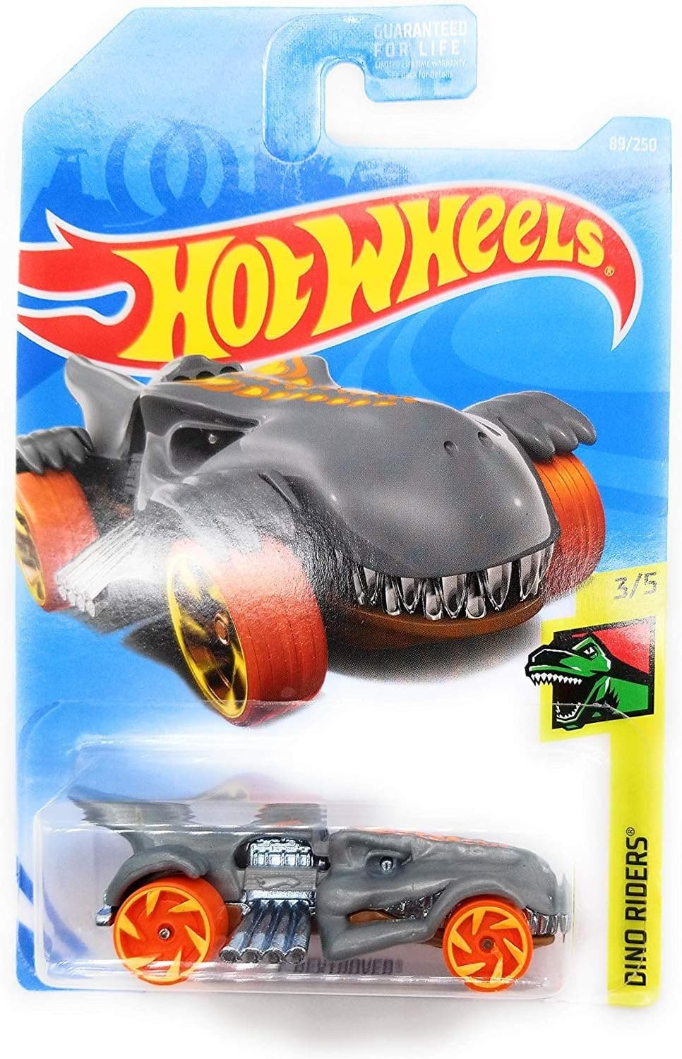 Hot Wheels 2019 Dino Riders T-Rextroyer (Tyrannosaurus Rex Car) 89/250, Gray