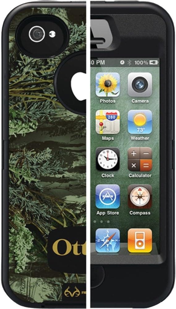 OtterBox Defender Series f/iPhone 4/4S - Realtree Camo - Max 1 Blaze